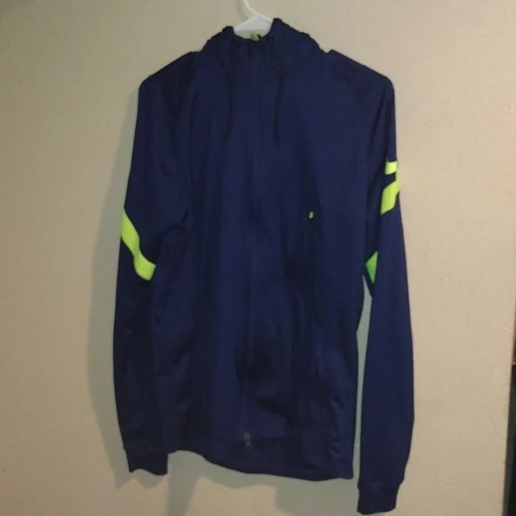 Nike Dri-Fit Strike Full Zip Hooded Jacket Blee Green Soccer M - Picture 3 of 8